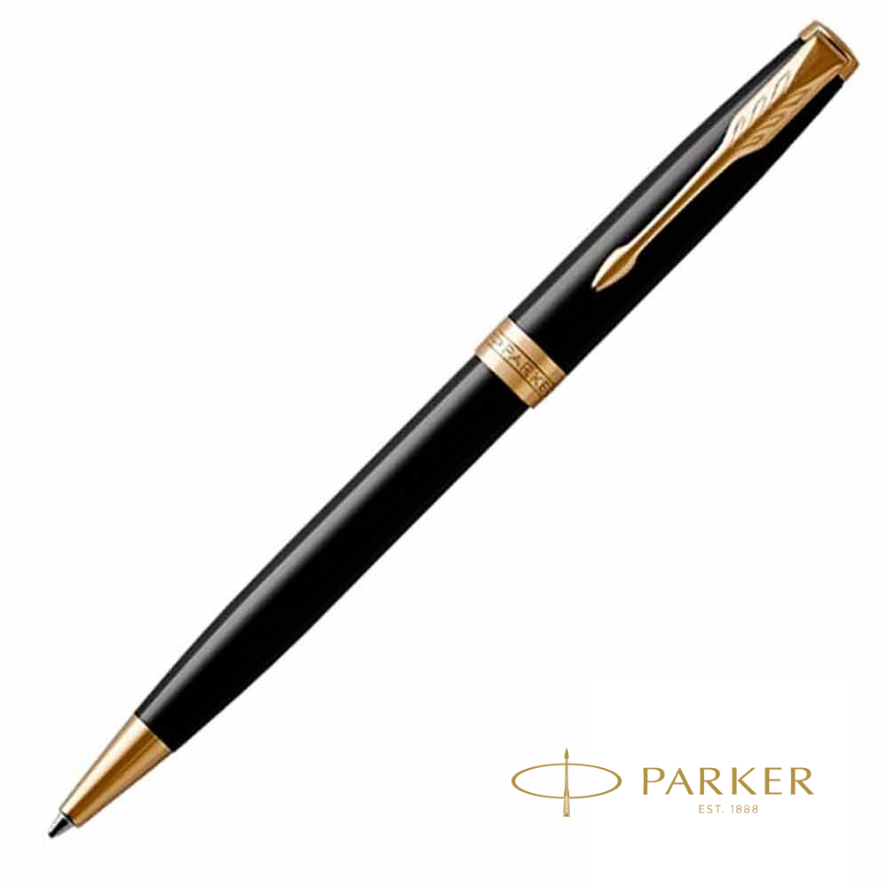 Ручка шариковая автоматическая "Sonnet Lacquer Deep Black GT"