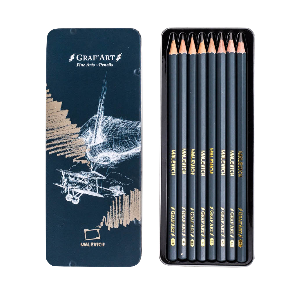 Набор чернографитных карандашей Малевичъ "Graf'Art", 8 шт. - 2