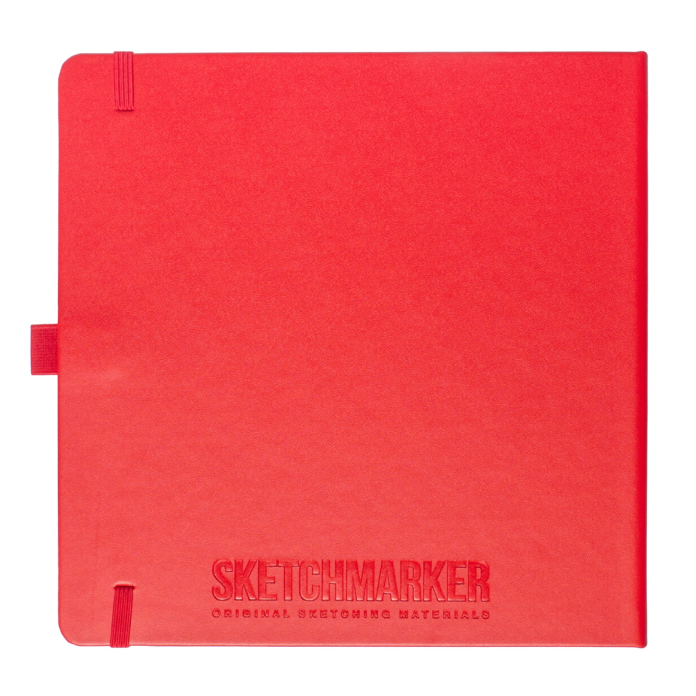 Скетчбук "Sketchmarker", 80 листов, 20x20 см, 140 г/м2, красный  - 2