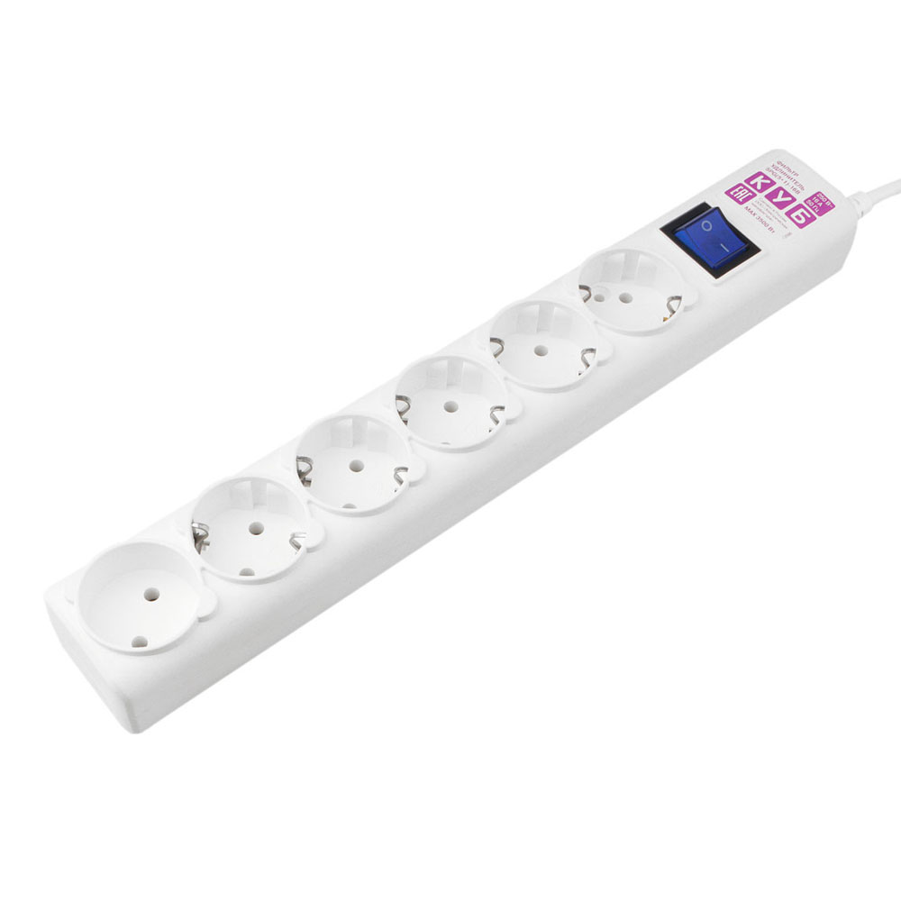 Сетевой фильтр Power Cube "SPG(5+1)-16B-5М", белый