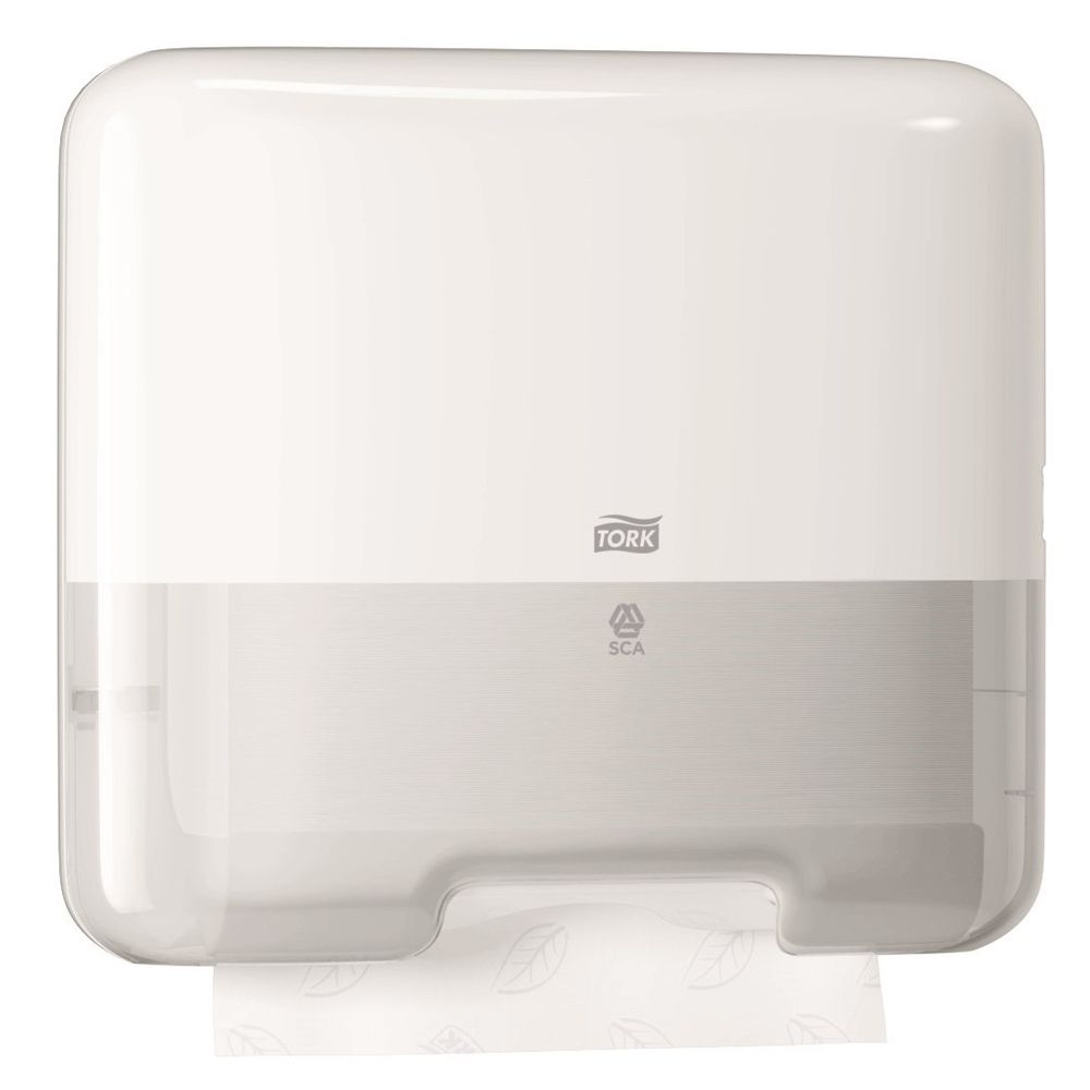 Диспенсер "Tork Singlefold H3 мини" для полотенец листовых ZZ-сложения, белый (553100)