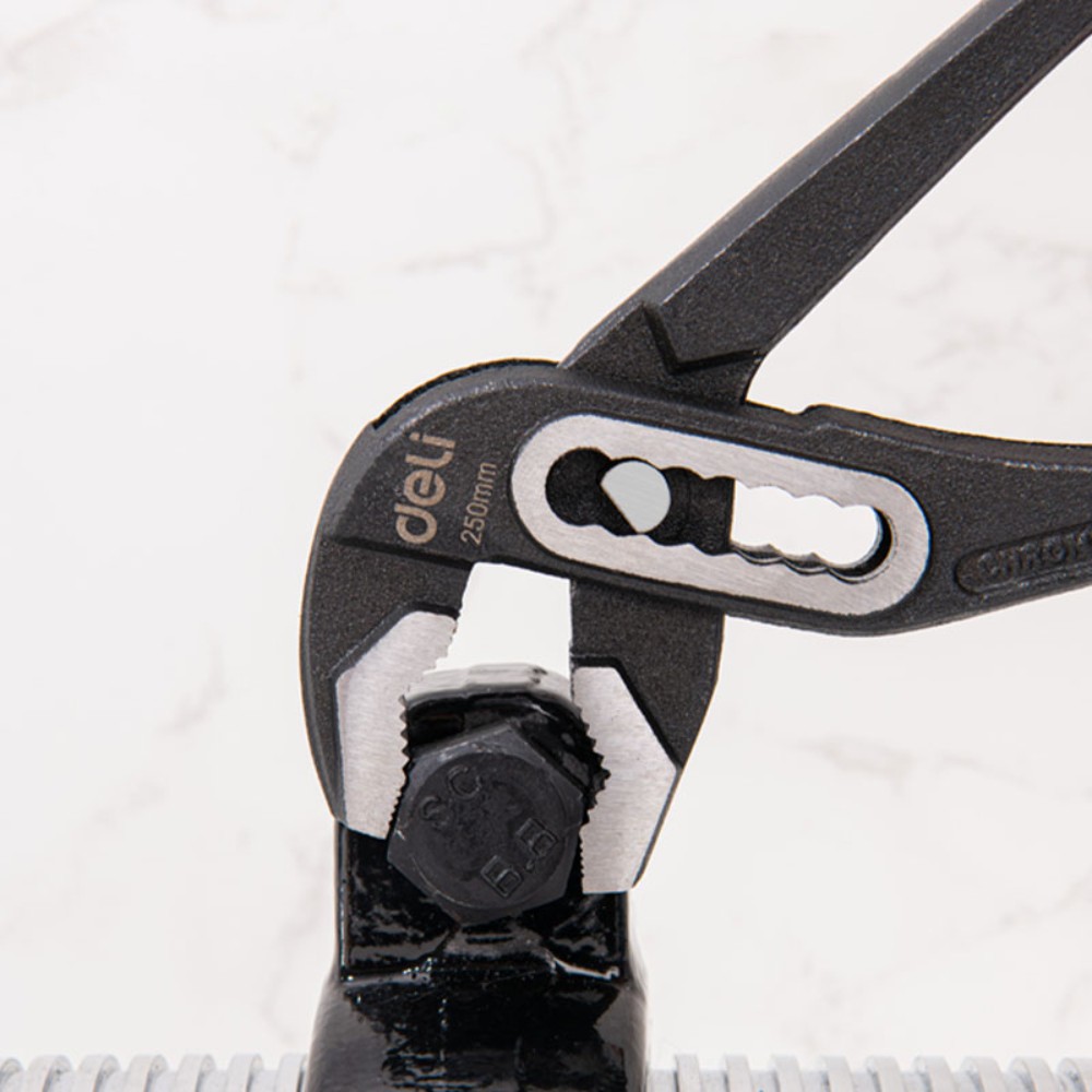 Клещи переставные "Deli", 250 мм, красный, черный - 2