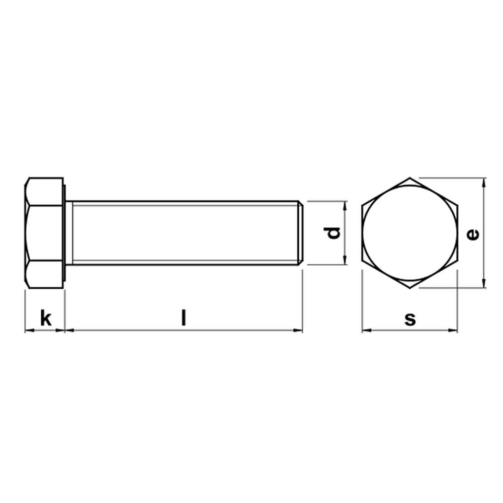 Болт шестигранный М12х90 мм, DIN 933/ГОСТ 7798-70, цинк, 5 кг