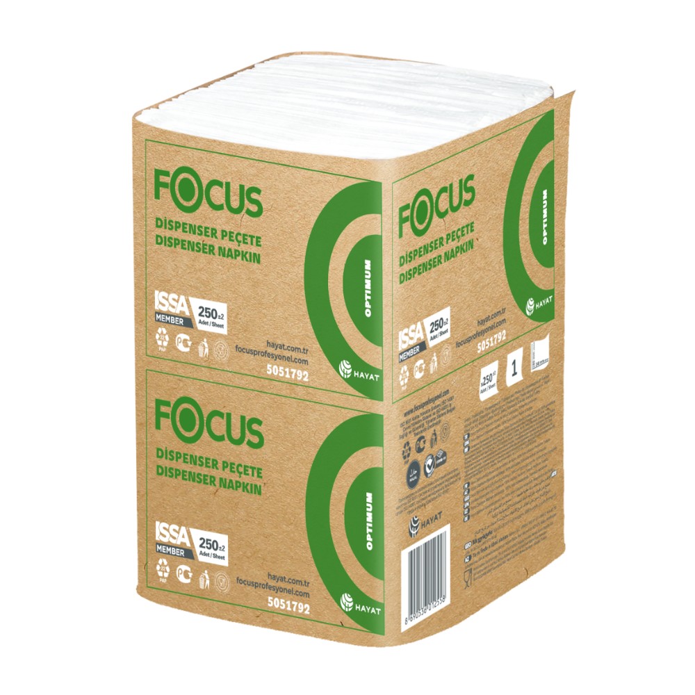 Салфетки бумажные Focus Optimum, 250 листов