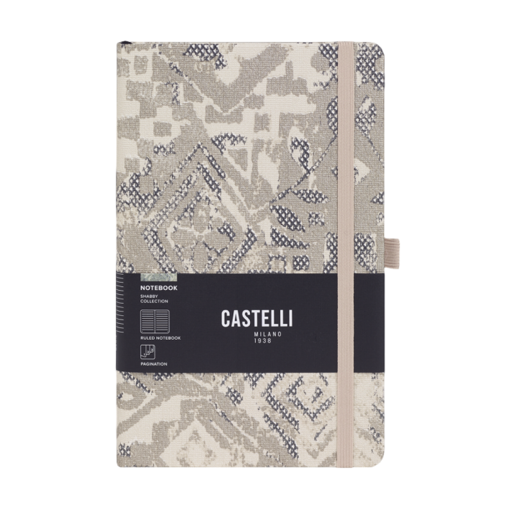 Блокнот "Shabby silver texture", А5, 96 листов, линейка, серебряный