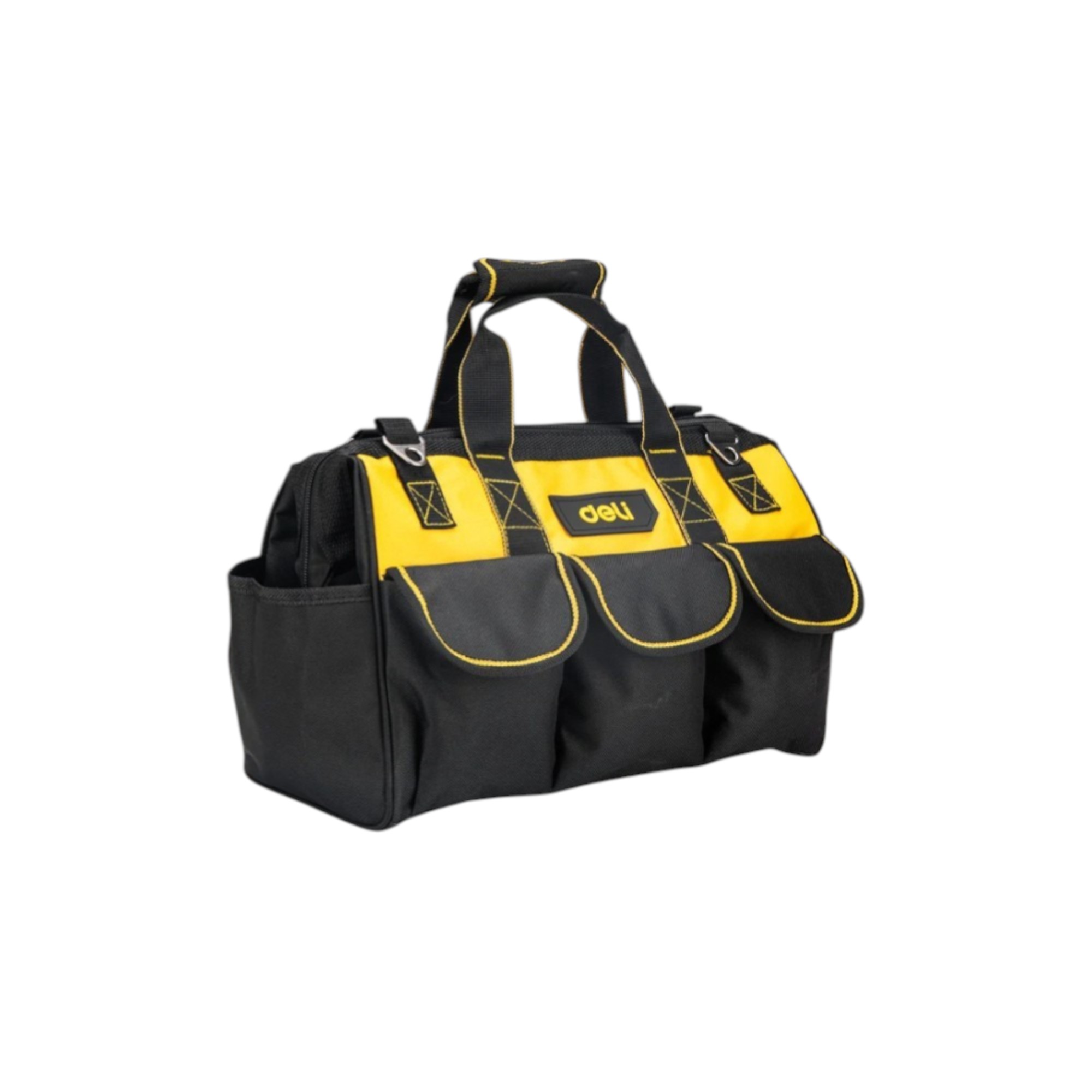 Сумка для инструментов Deli YS EDL430116, 360х180х250 мм, ткань Oxford, черный, желтый