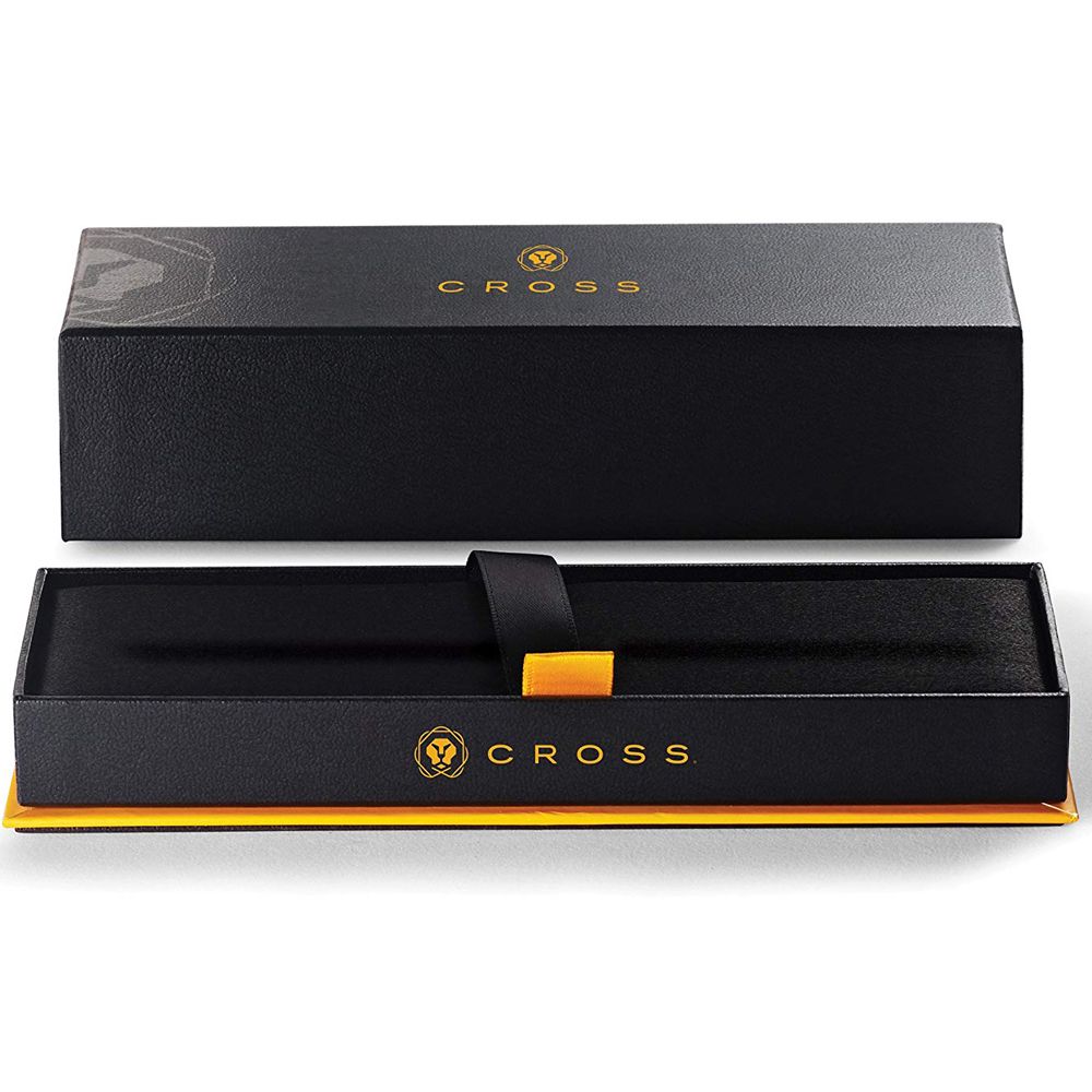 Ручка-роллер "Cross Classic Century", 0.7 мм, черный, золотистый, стерж. черный - 3