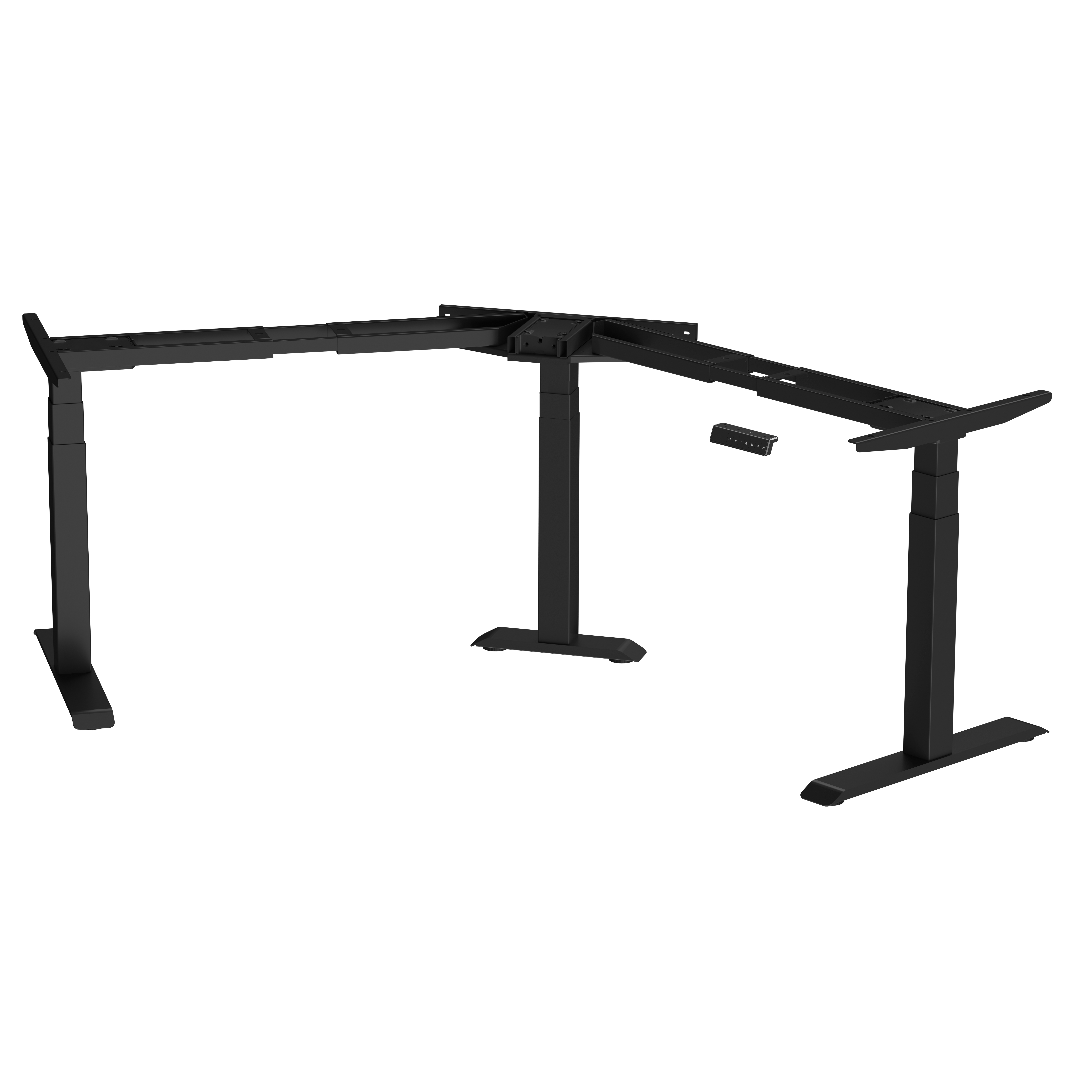 Каркас стола с электроприводом трехмоторный AOKE, Well Desk Wing Pro, черный (AK3YJYT-TYZF3-90/120/180 BK)