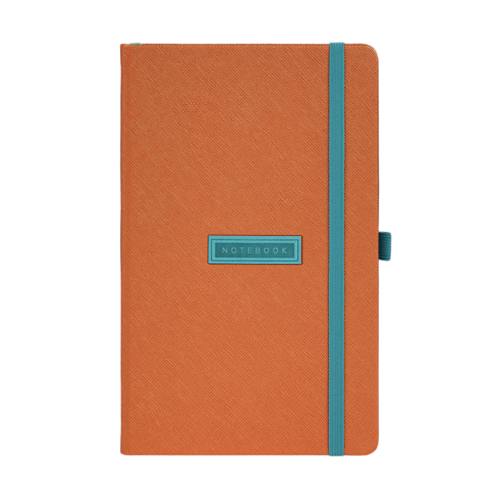 Блокнот "Shell tangerine", А5, 96 листов, оранжевый, срез голубой