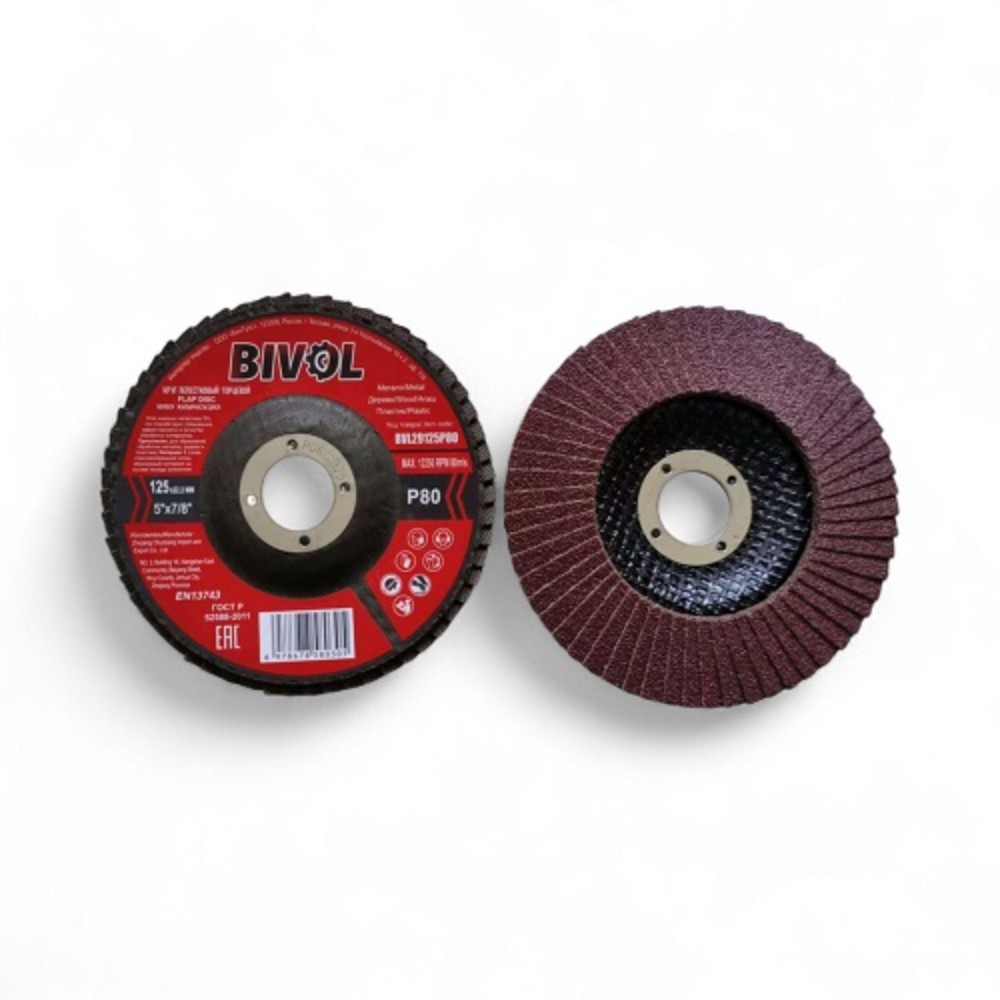 Круг лепестковый торцевой BIVOL, Р80