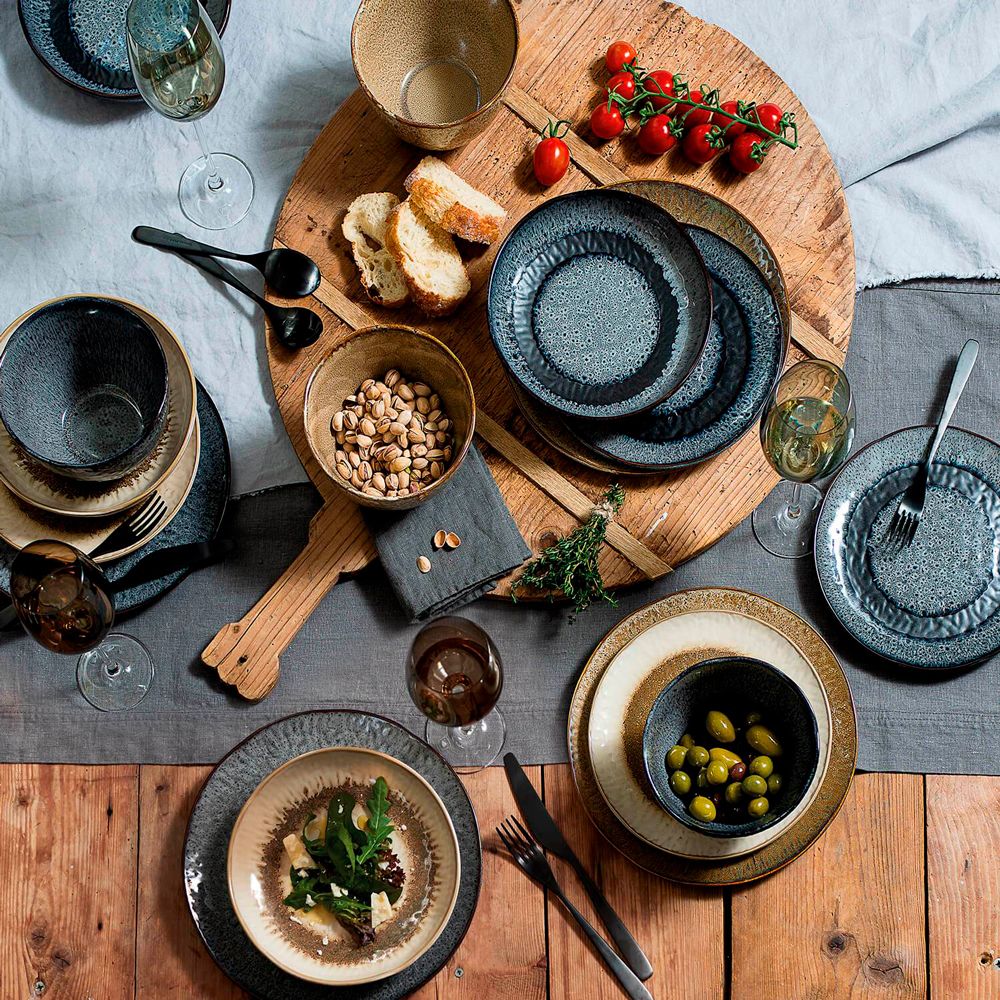 Тарелка "Matera", керамика, 23 см, серый