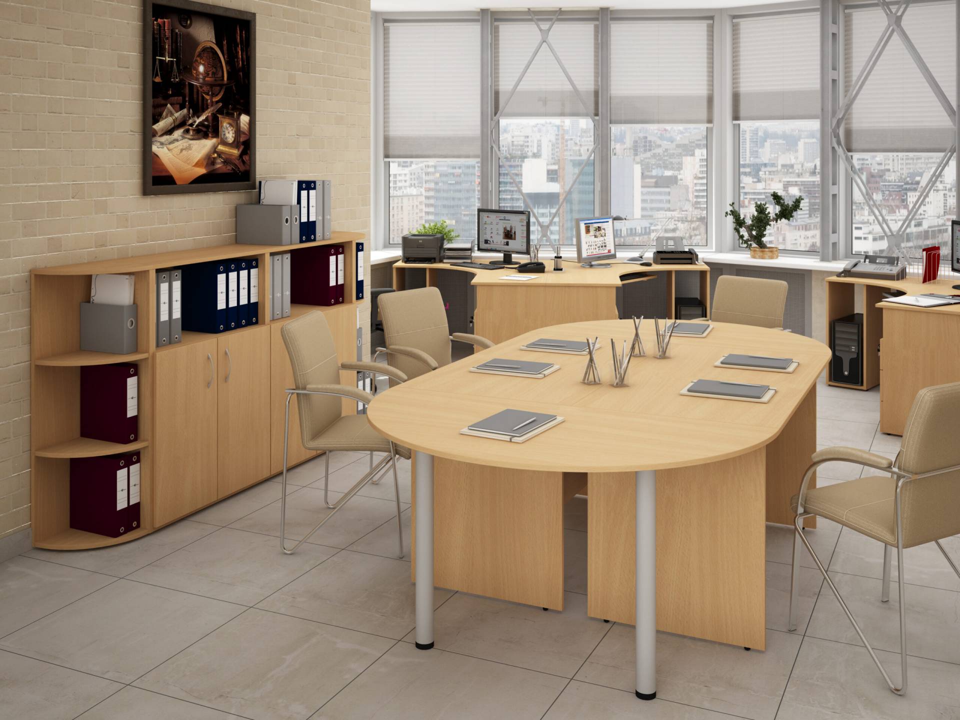 Коллекция Столица шкаф для одежды С-016/2, 400х592х1880 мм, бук - 10