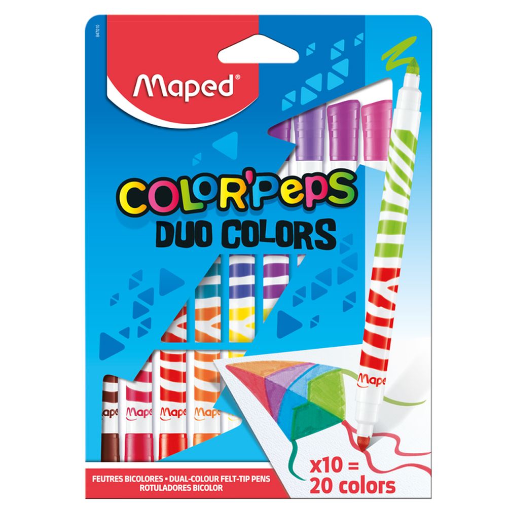 Фломастеры двухсторонние "Duo Color Peps"