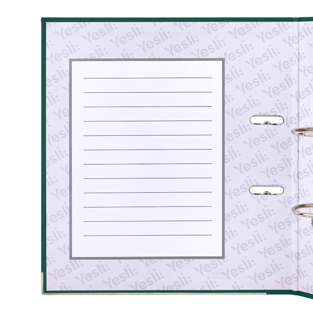 Папка-регистратор "Yesli:", А4,  75 мм, ПВХ Эко, зеленый - 5