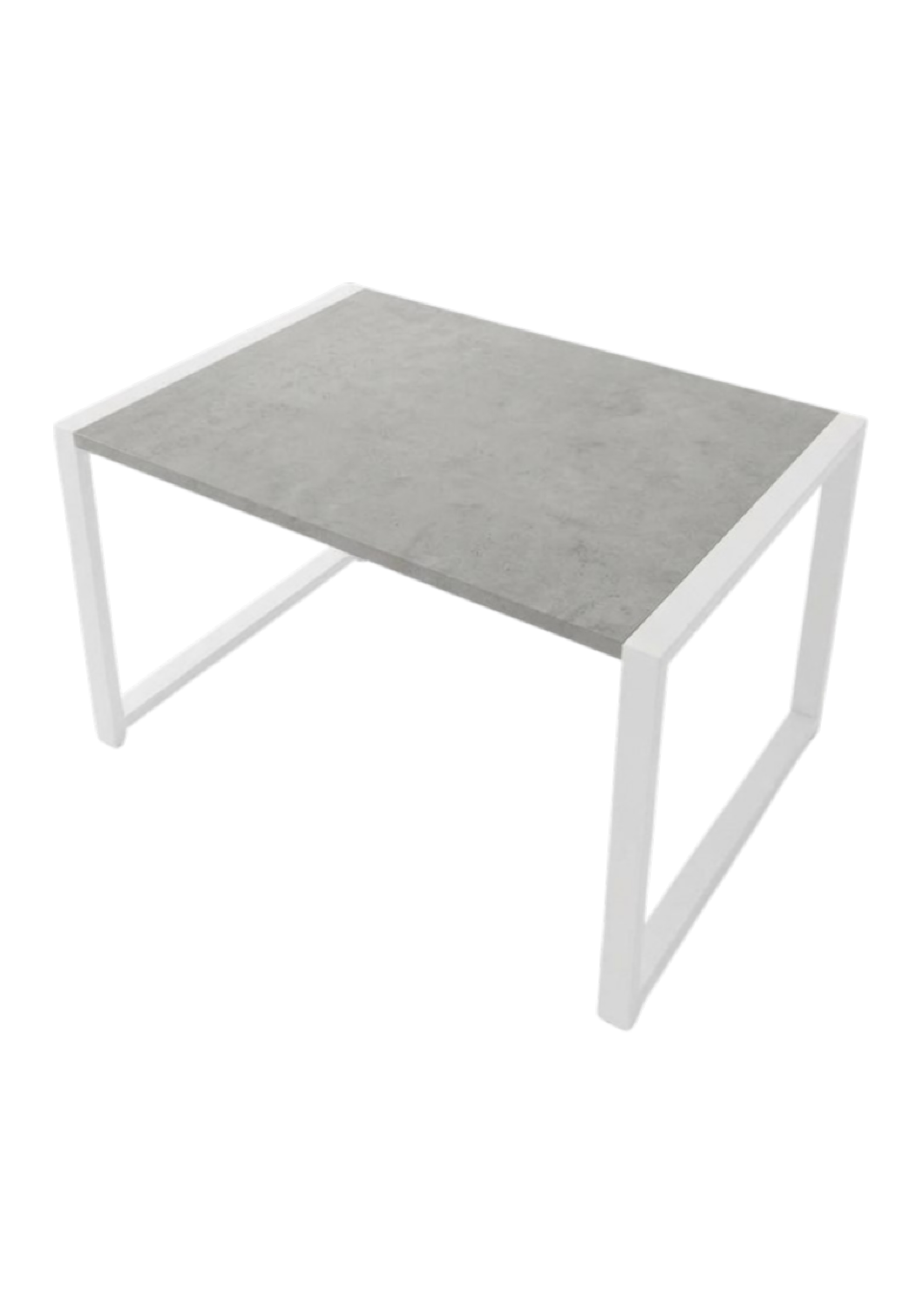 Стол журнальный ALLERD RION, белый муар, Бетон