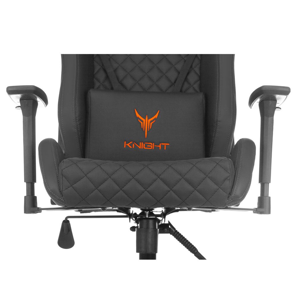 Кресло игровое Бюрократ "Knight Outrider", экокожа, металл, черный ромбик - 6