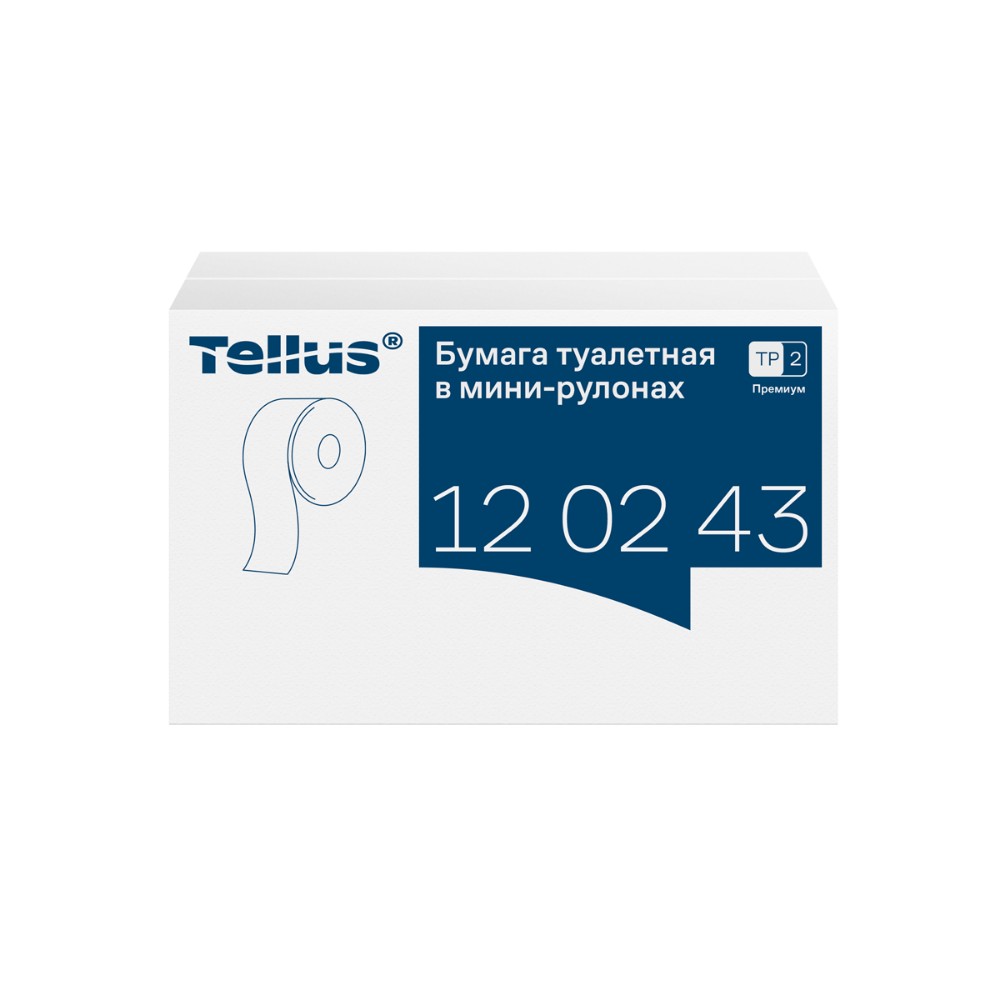 Бумага туалетная Tellus Премиум TP2, в мини-рулонах, 170 м, 2 слоя - 3
