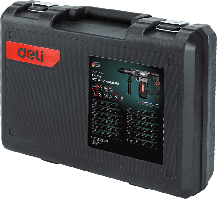 Перфоратор Deli RS EDE-DC26-3E 1100 Вт, 5 Дж, 3 режима, кейс - 4