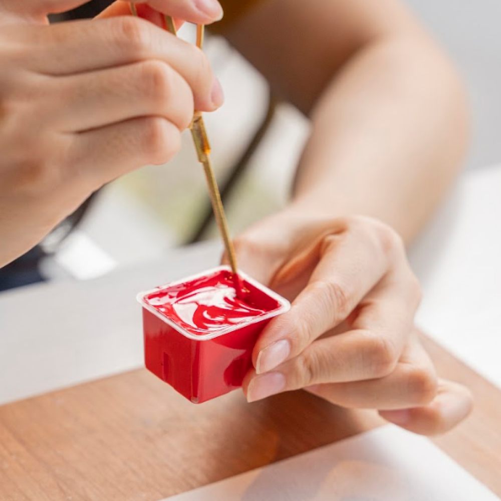 Краски гуашевые "Himi Jelly Cup" кислотный синий, набор  рефилов 4 шт., 30 мл. - 10