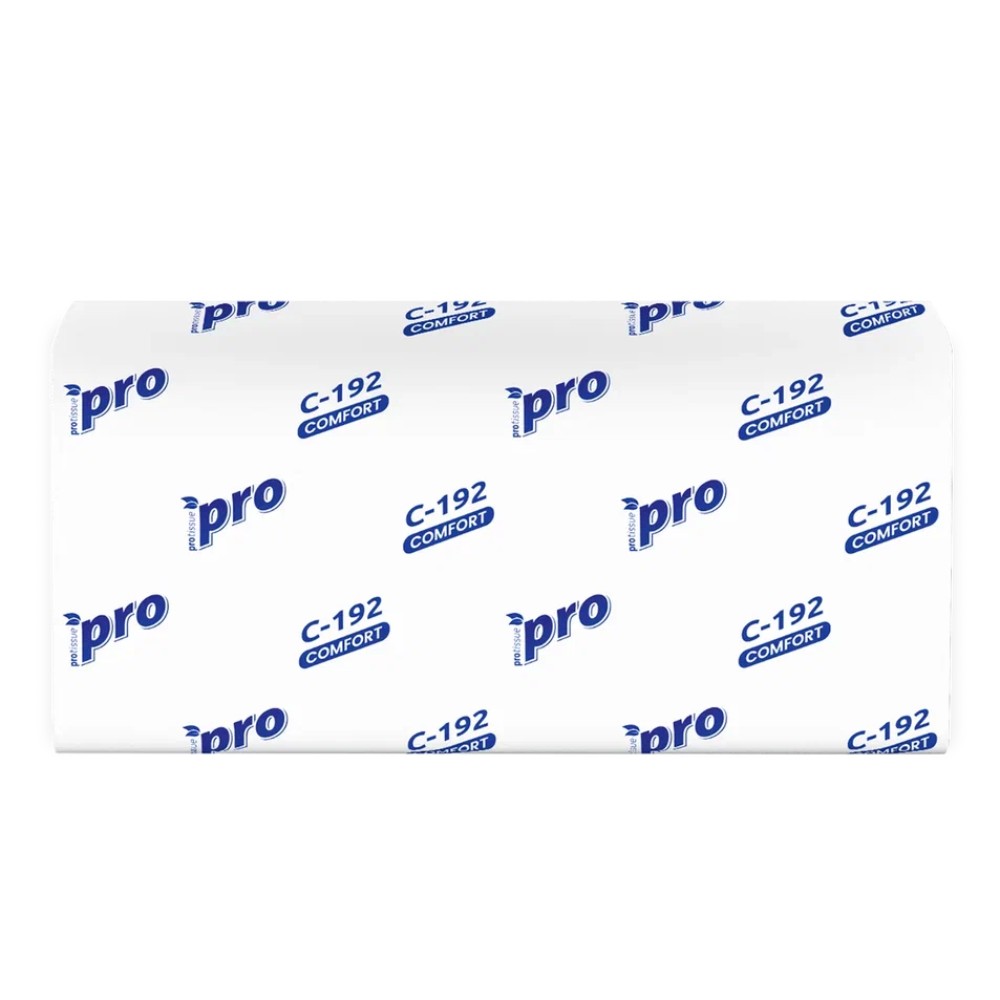 Полотенца бумажные PROtissue V - сложение 250 листов, 1 слой, 100% целлюлоза