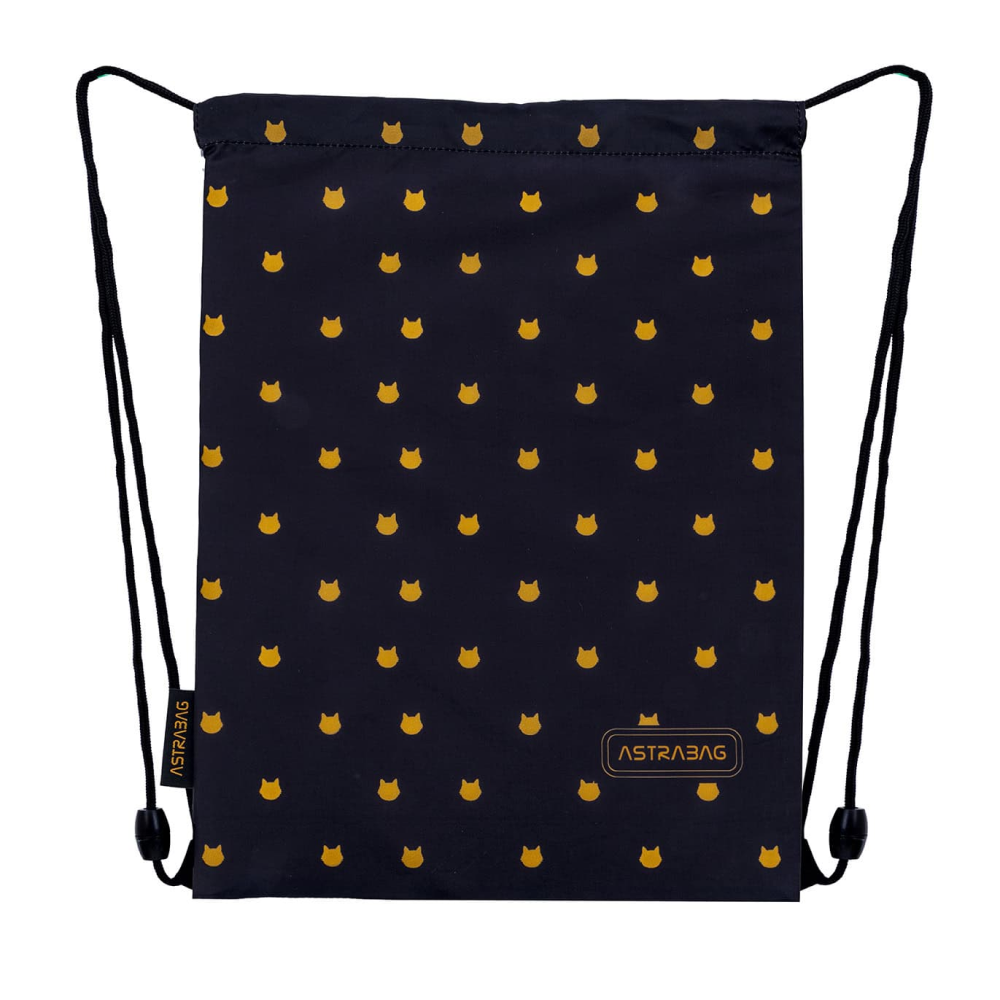 Мешок для обуви "Fluffy Kitty Black", черный 