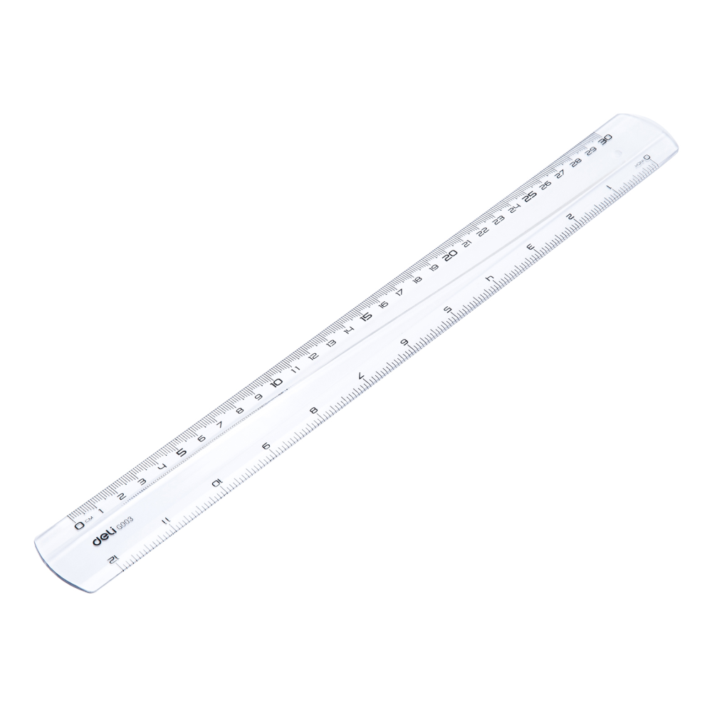Линейка "Deli EG00312", 30 см, прозрачный - 3