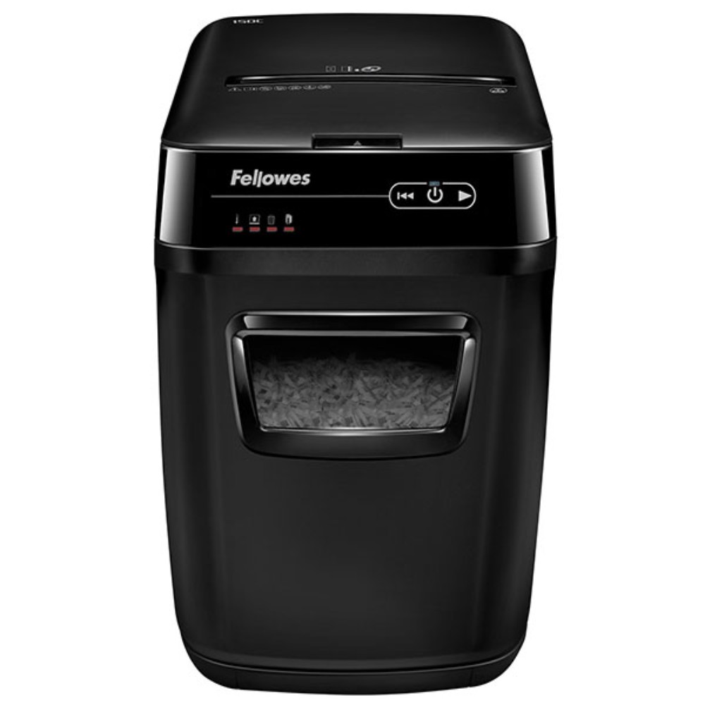 Уничтожитель Fellowes AutoMax 150C, автоподача, DIN P-4, 4х38мм, 150 листов, авто, 32 литра - 3