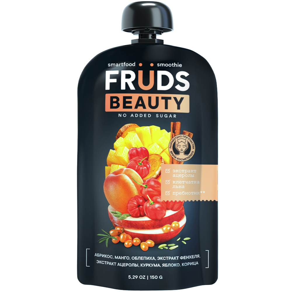 Пюре фруктовое"Smartfood smoothie fruds", вкус груша, яблоко, абрикос
