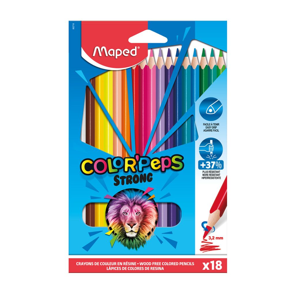 Цветные карандаши Maped "Color Peps Strong", 18 цветов