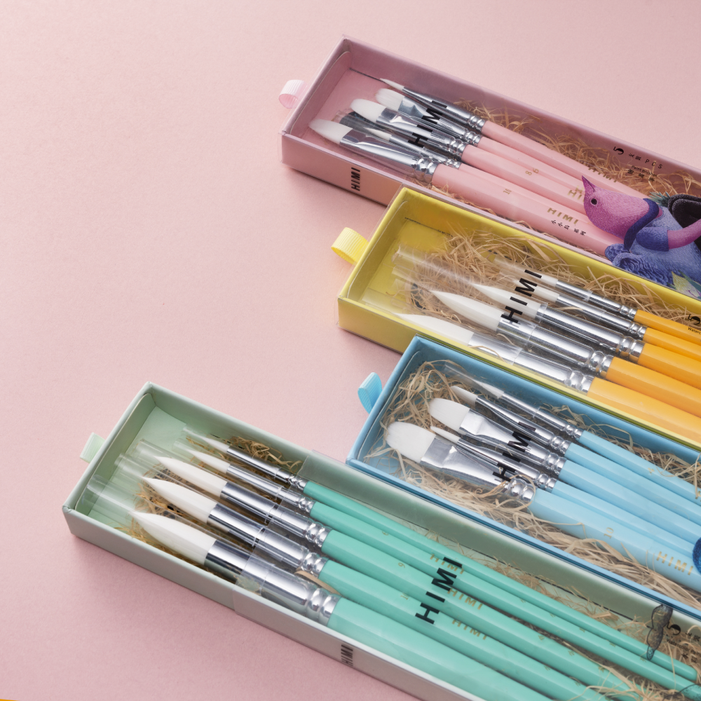 Набор кистей для рисования "Himi Miya Little Bird", синтетика, 5 шт - 11