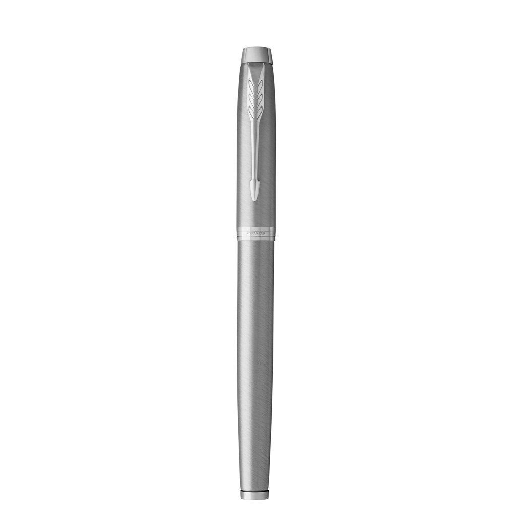 Ручка перьевая Parker "IM Essential F319 Brushed Metal CT", F, серебристый, патрон синий - 3