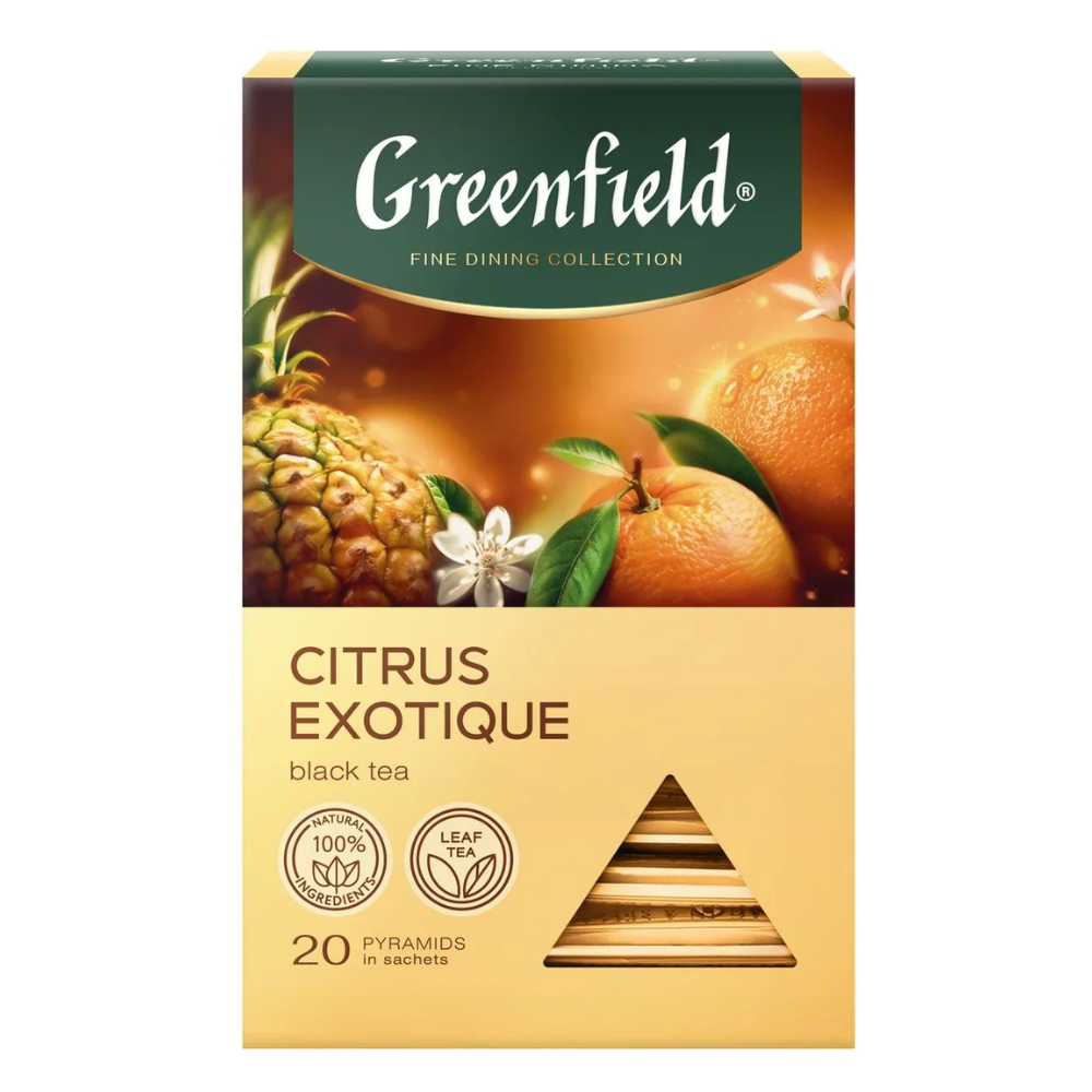 Чай "Greenfield" Citrus Exotique, 20 пакетиков x 1.8 г, черный