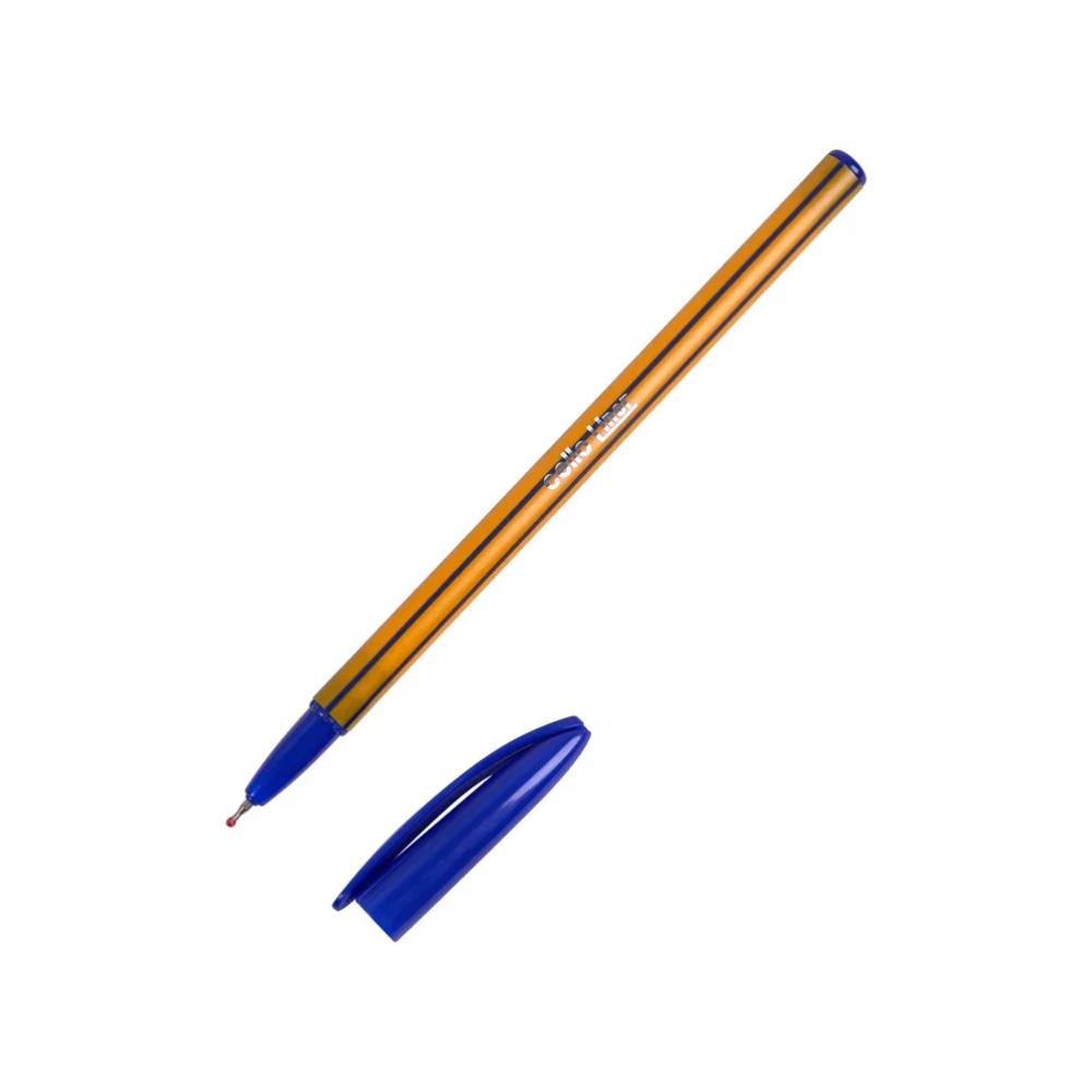 Ручка шариковая "Liner", 0.7 мм, жёлтый, синий, стерж. синий