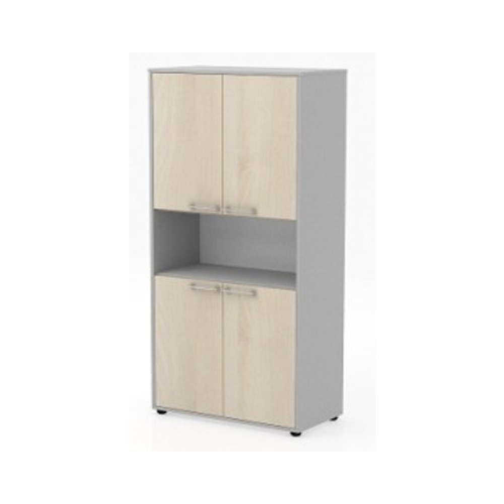 Коллекция Титан Шкаф ТН450/2+ТНД22+ТНТ80/2, 800х400х1825, с 2-мя комплектами глухих малых дверей и топом