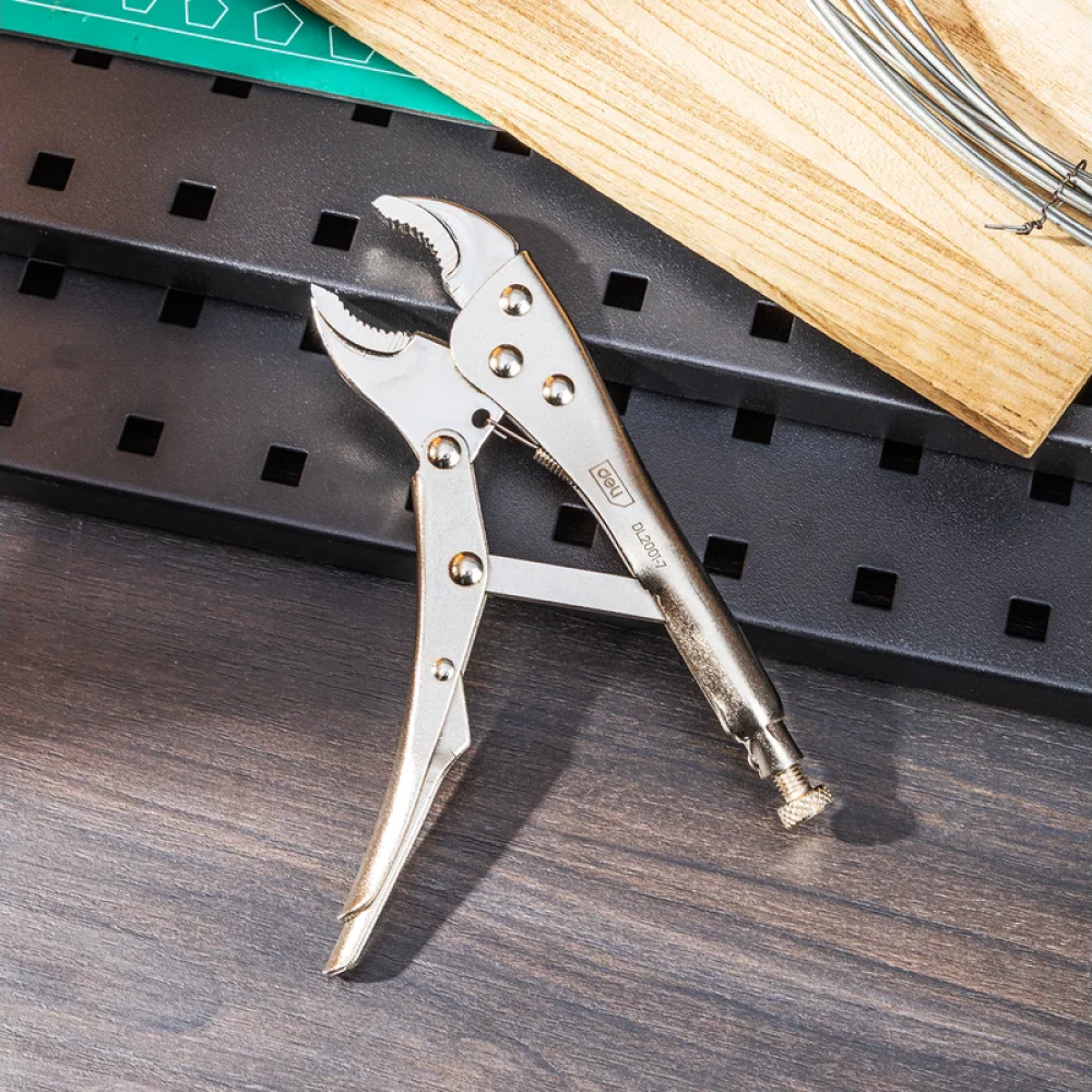 Клещи Deli YS EDL2001-7, зажимные, с фиксатором, 180 мм - 6