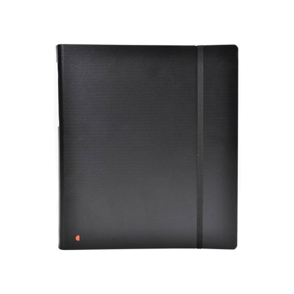 Папка на кольцах с блокнотом "Exactive", 4 кольца, черный