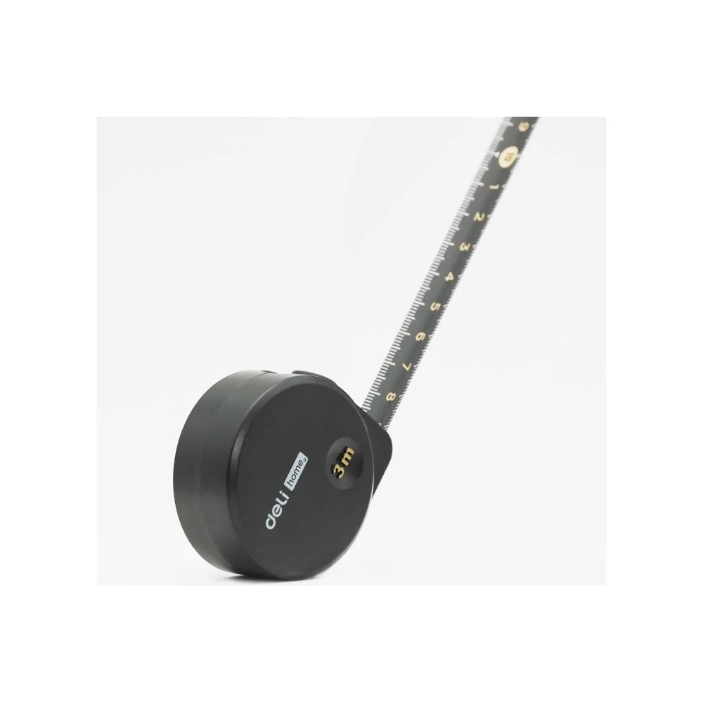 Рулетка Deli HS EHT8316, 3 м х 16 мм, Soft Touch, черный - 6