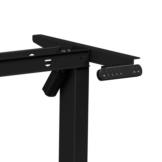 Стол с электроприводом WellDesk Basic 1300x675х18 черный/дуб бардолино натуральный(9191456+9072452) - 3