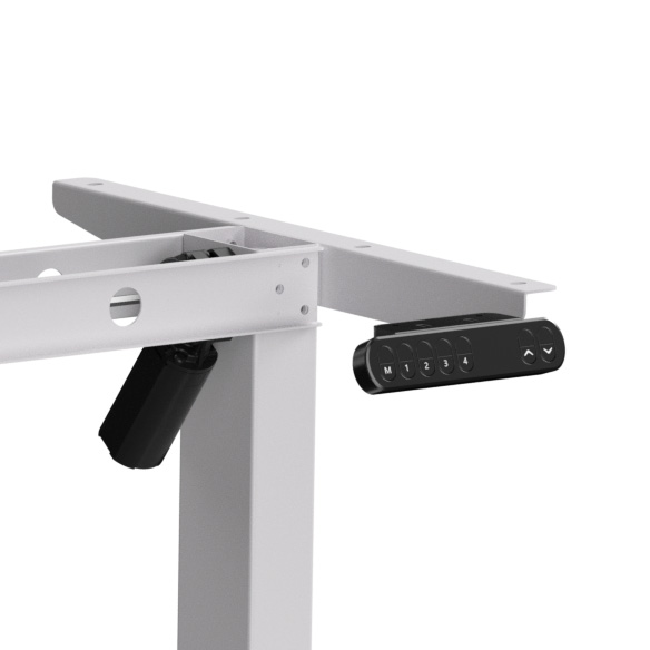 Стол с электроприводом WellDesk Basic 1200x675х18 белый/белый альпийский (9191460+9197776) - 5