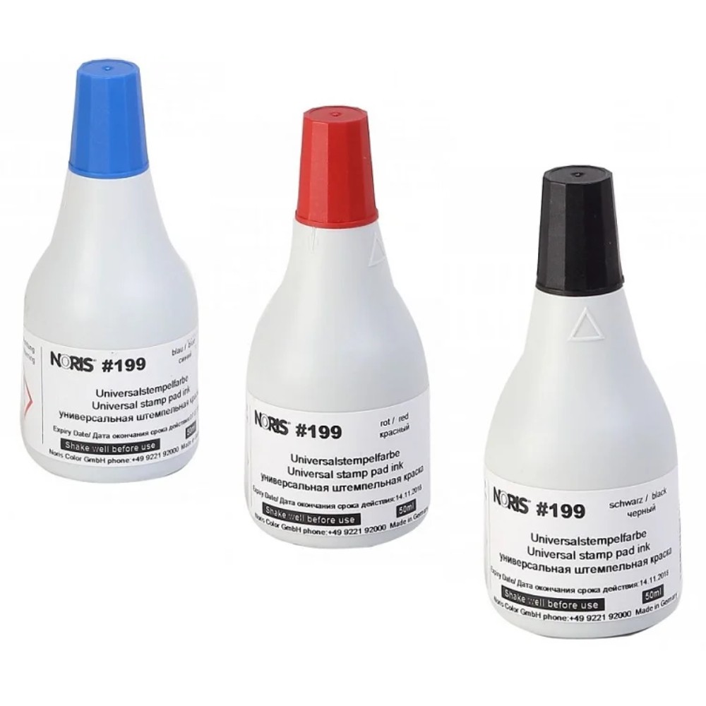 Быстросохнущая универсальная штемпельная краска "Noris" 50 мл, 199, белый