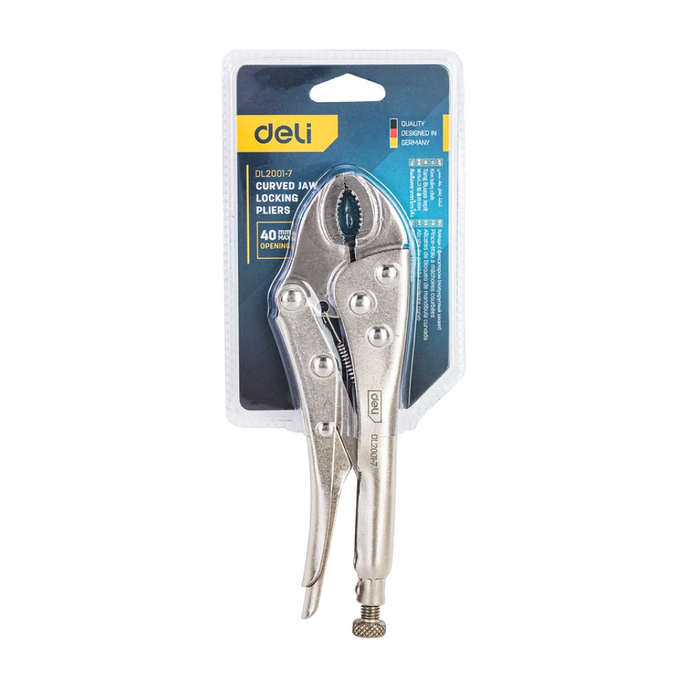 Клещи Deli YS EDL2001-7, зажимные, с фиксатором, 180 мм - 3
