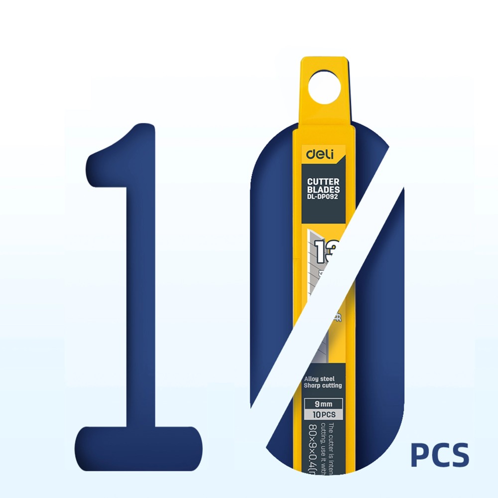 Лезвие для малого ножа "Deli", 9 мм, 10 шт. - 4