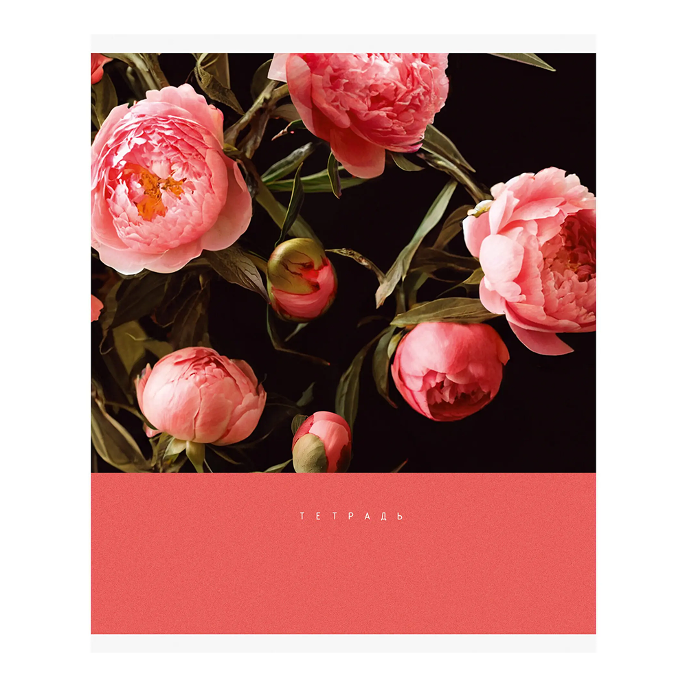 Тетрадь "Цветочный сад", А5, 48 листов, клетка, скоба сбоку, ассорти - 2