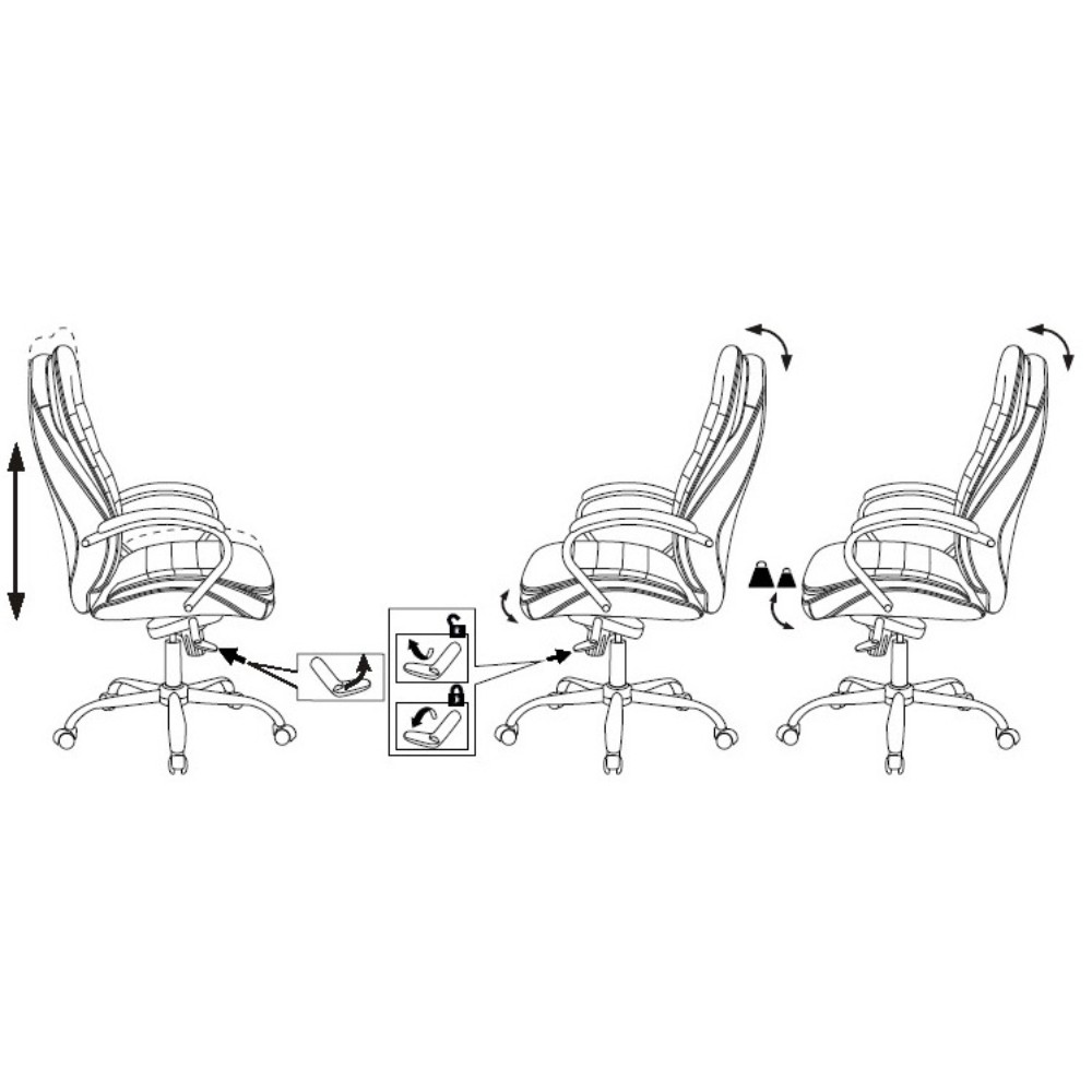 Кресло для руководителя Бюрократ T-9950 кожа, черный - 7
