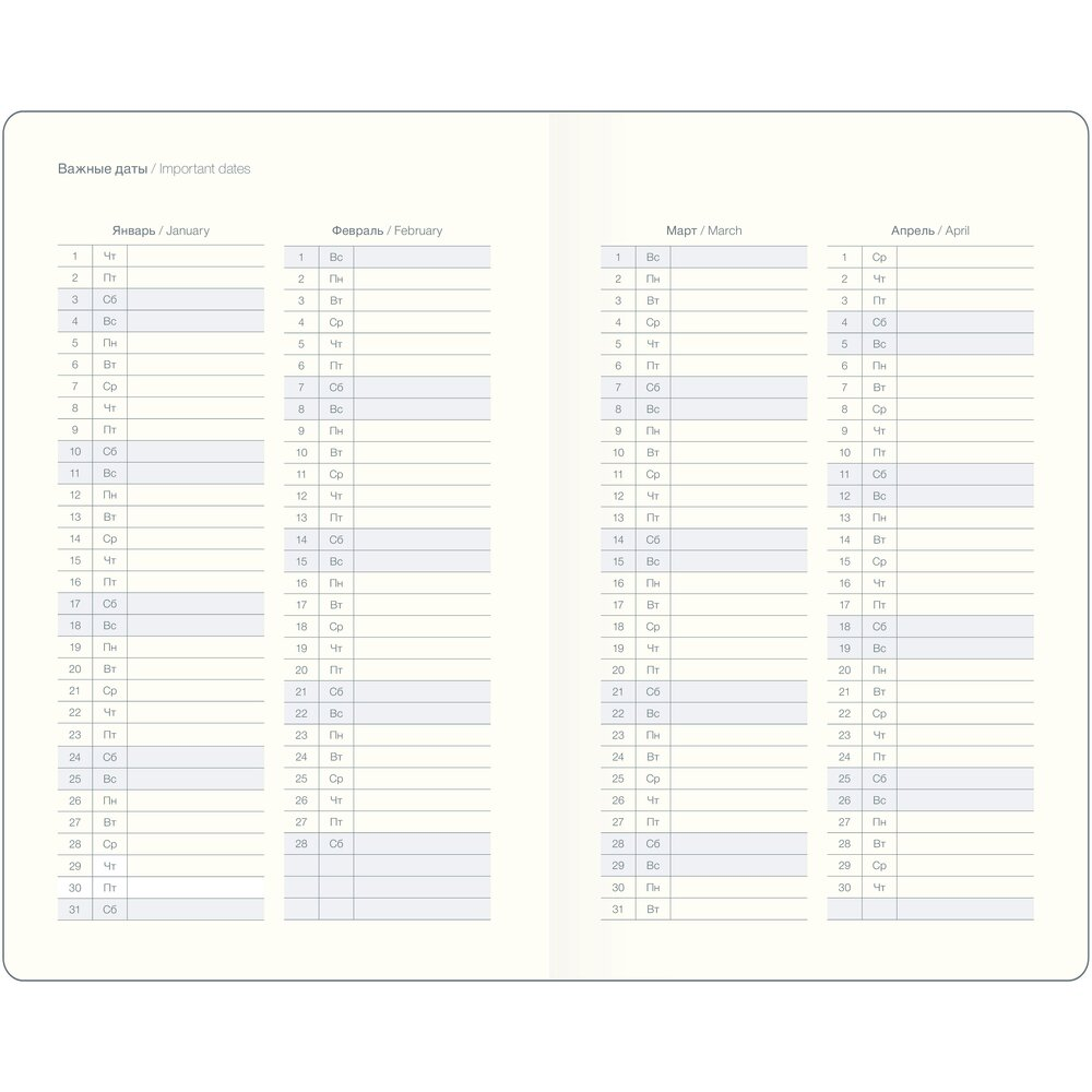 Ежедневник датированный "Fortune", А5, 128 страниц, черный, 2026 - 5