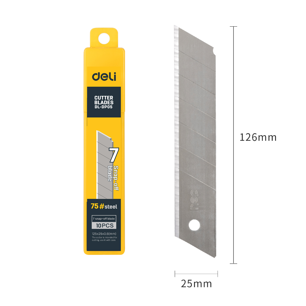 Лезвие для ножа Deli "EDL-DP05", 25 мм, 10 шт. - 2