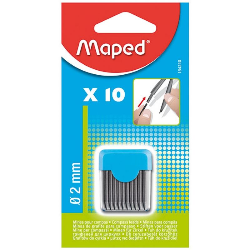 Грифель для циркуля Maped, 2 мм, 10 шт