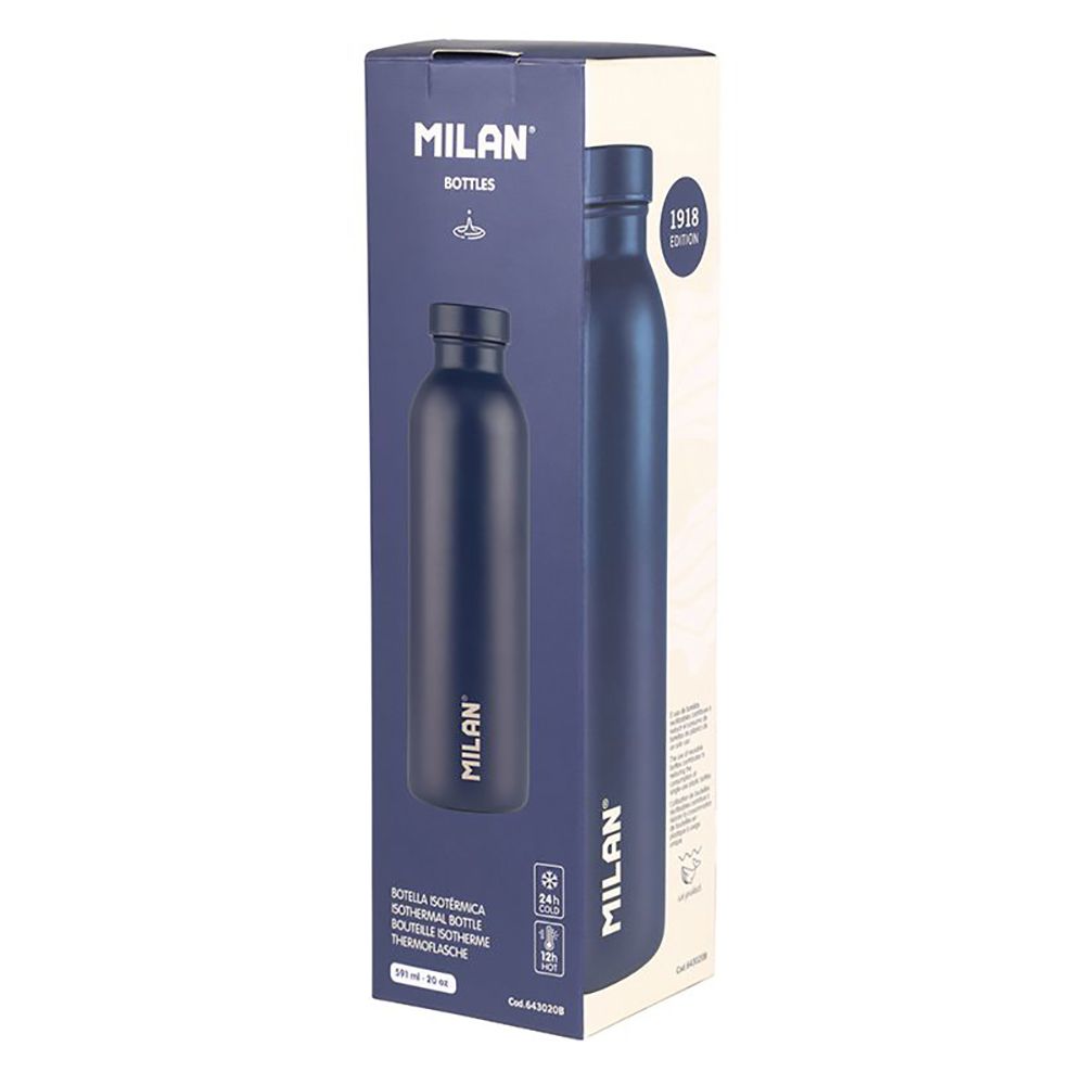 Бутылка термическая "Sunset series" Milan, металл, 591 мл, темно-синий