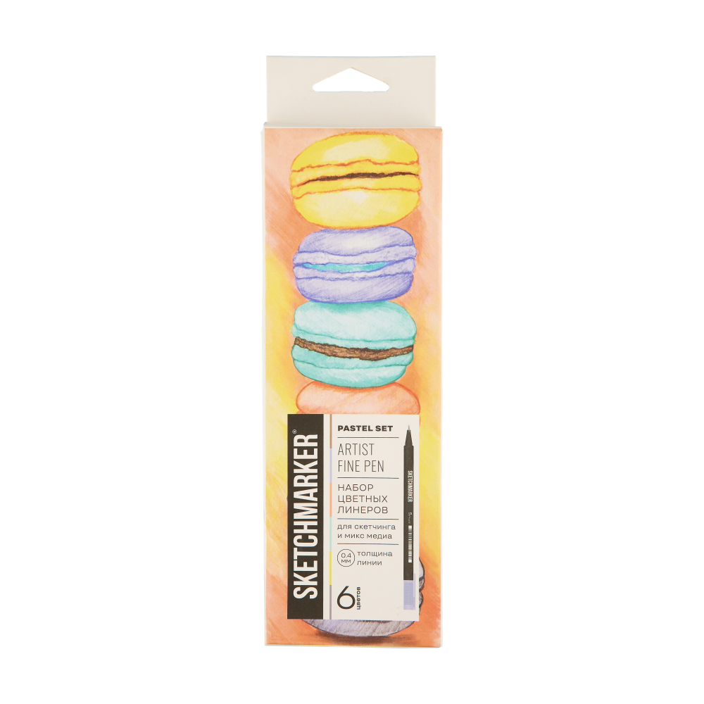 Ручка капиллярная "Sketchmarker Artist fine pen Pastel", 6 шт