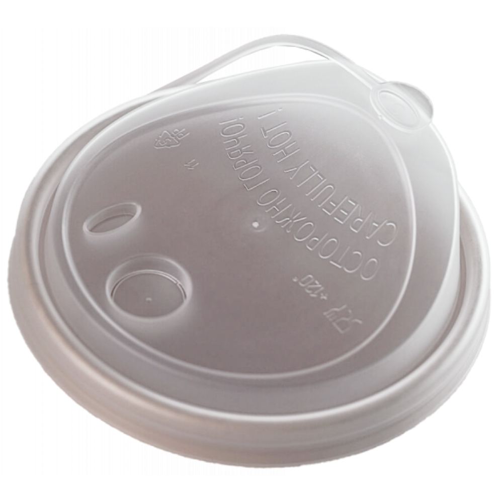 Крышка пластиковая для стаканов d=90 мм, флип-топ